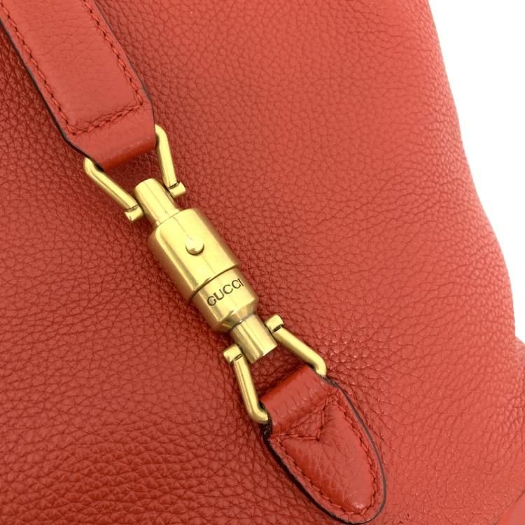 GUCCI グッチ ニュージャッキー レザー ショルダー バッグ レッド