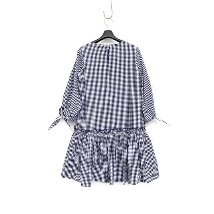 FOXEY NEWYORK フォクシー ギンガムチェックワンピース コットン