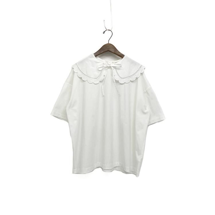 yori ヨリ スカラップカラーカットソー ホワイト F YR2111-018SP yori ヨリ スカラップカラーカットソー ホワイト F YR2111-018SP
