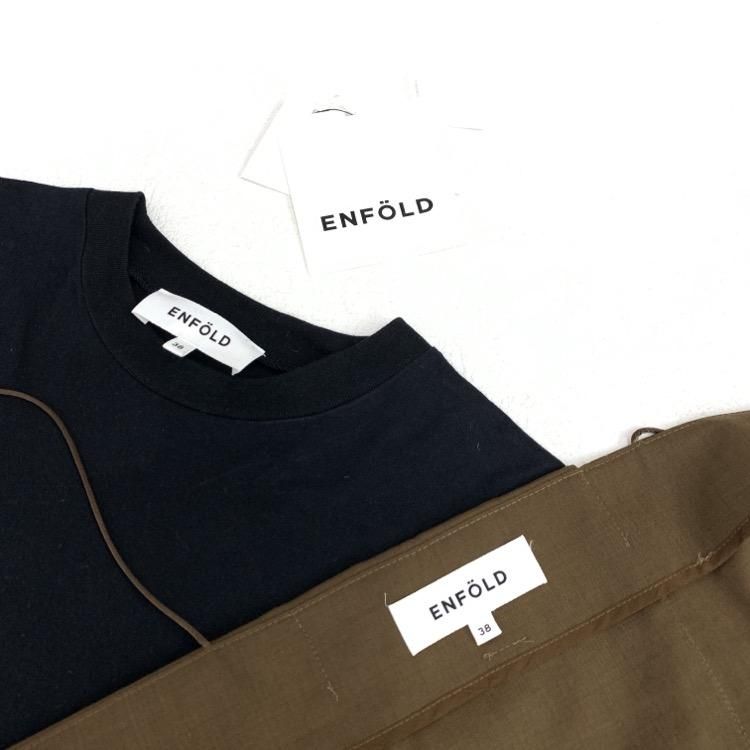 ENFOLD エンフォルド W/PEトロピカル CAレイヤードTシャツ キャミ