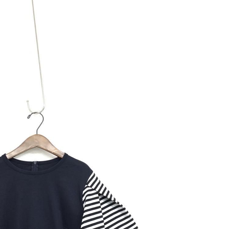 BORDERS at BALCONY ボーダーズアットバルコニー PUFF SLEEVE TEE