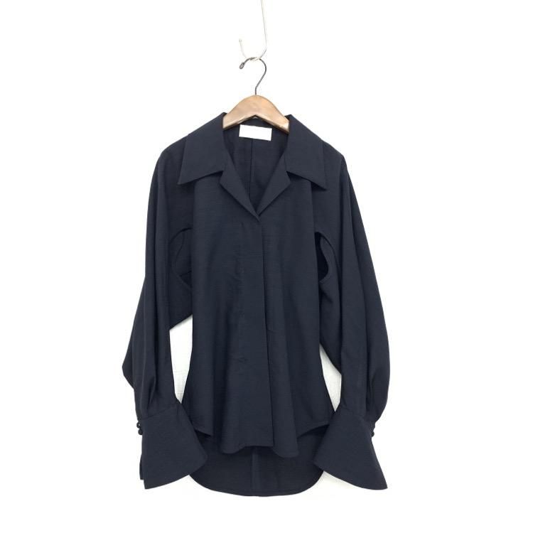 トップス Mame Kurogouchi Viscose Hemp Shirt Mame Kurogouchi マメクロゴウチ Viscose Hemp Round Shirt