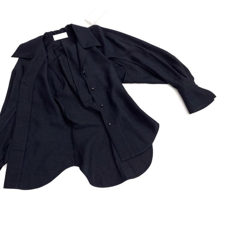 Mame Kurogouchi マメクロゴウチ Viscose Hemp Round Shirt Mame Kurogouchi マメクロゴウチ Viscose Hemp Round Shirt
