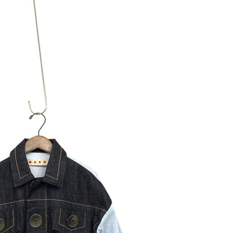 【MARNI】オーバーサイズオーガニックデニムジャケット MARNI マルニ デニムジャケット オーバーサイズ インディゴ 38