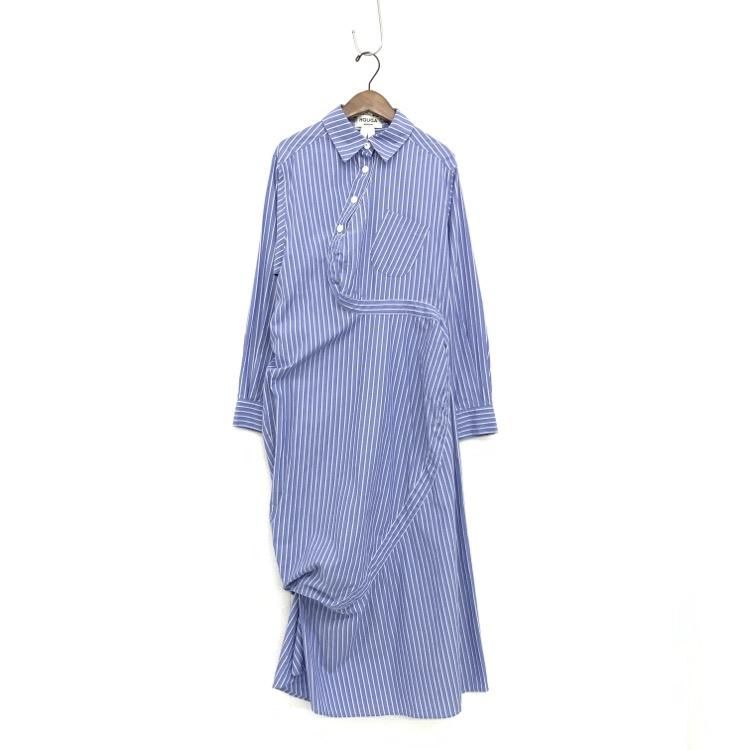 HOUGA ホウガ waltz dress ストライプシャツドレス ワンピース HOUGA ホウガ waltz dress ストライプシャツドレス ワンピース