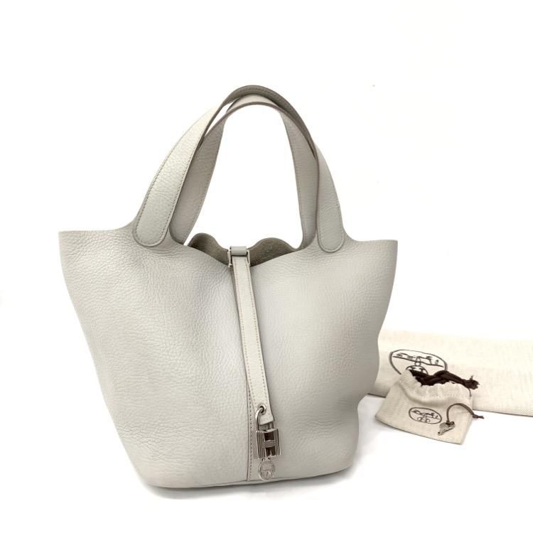 HERMES エルメス ピコタンロック カザックPM パールグレー ホワイト 白 HERMES エルメス ピコタンロック カザックPM パールグレー ホワイト 白