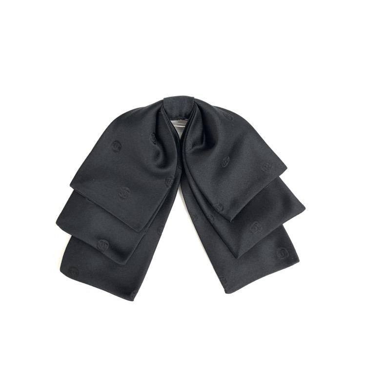 CHANEL シャネル シルクリボンバレッタ CC ココマーク ブラック CHANEL シャネル シルクリボンバレッタ CC ココマーク ブラック
