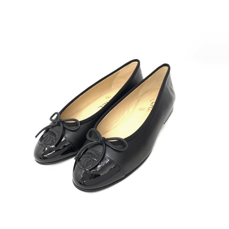CHANEL シャネル バレリーナ ラムスキン&パテント カーフスキン CHANEL シャネル バレリーナ ラムスキン&パテント カーフスキン