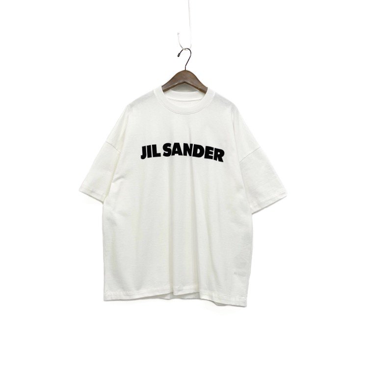 ジルサンダー 半袖 Tシャツ カットソー ロゴプリント オーバーサイズ XS 白