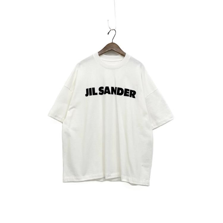 JilSandeJIL SANDER　ロゴ プリント ロングTシャツ Mサイズ  ホワイト