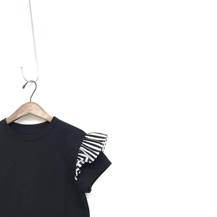 新品未使用 ボーダーズアットバルコニー フリルTシャツ BORDERS at BALCONY ボーダーズアットバルコニー フリルTシャツ