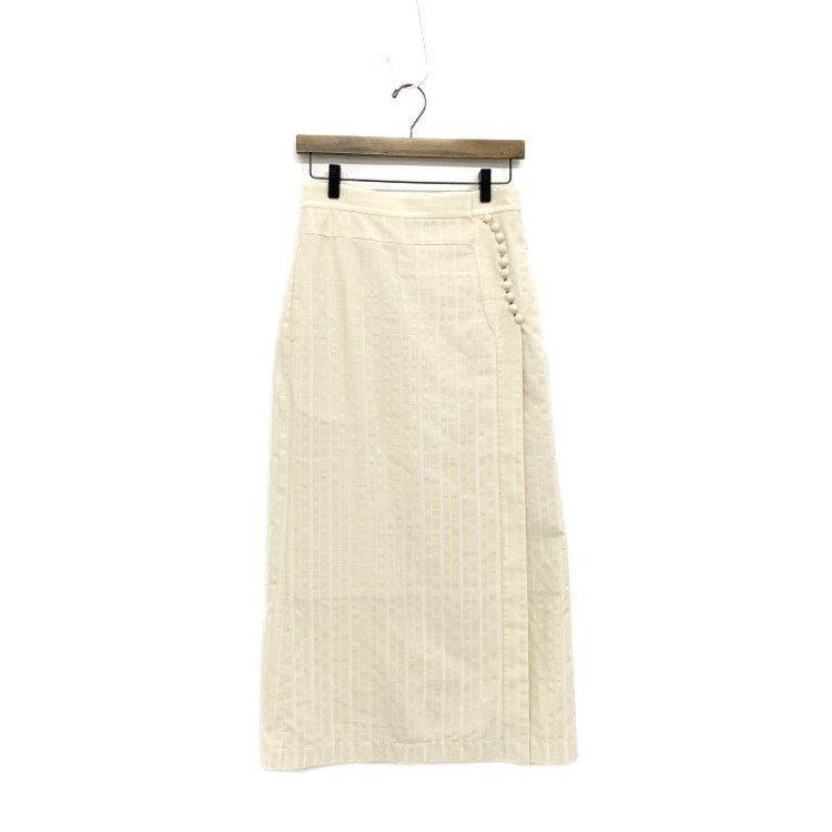 Mame Kurogouchi ޥ᥯ Nep Stripe Front Slit Skirt ͥå ȥ饤  2 MM21SS-SK036