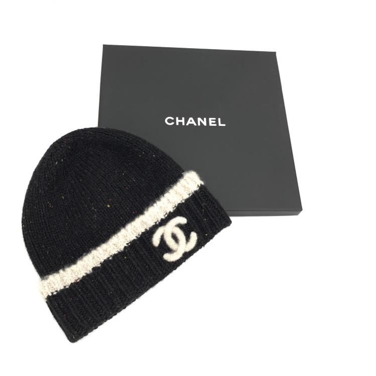 CHANELシャネルカシミアニット帽