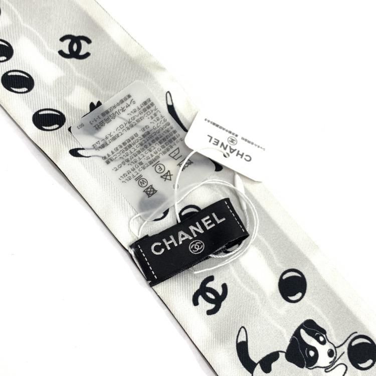 CHANEL シャネル シルク ツイル ヘアバンド リボンスカーフ ドッグ ブラック AA8915 - 7YORKU ONLINE