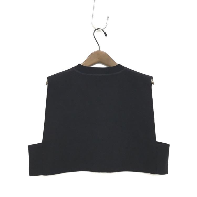 HYKE ハイク S/C/P CREW NECK CROP TOP ニットベスト クロップド ロゴ 