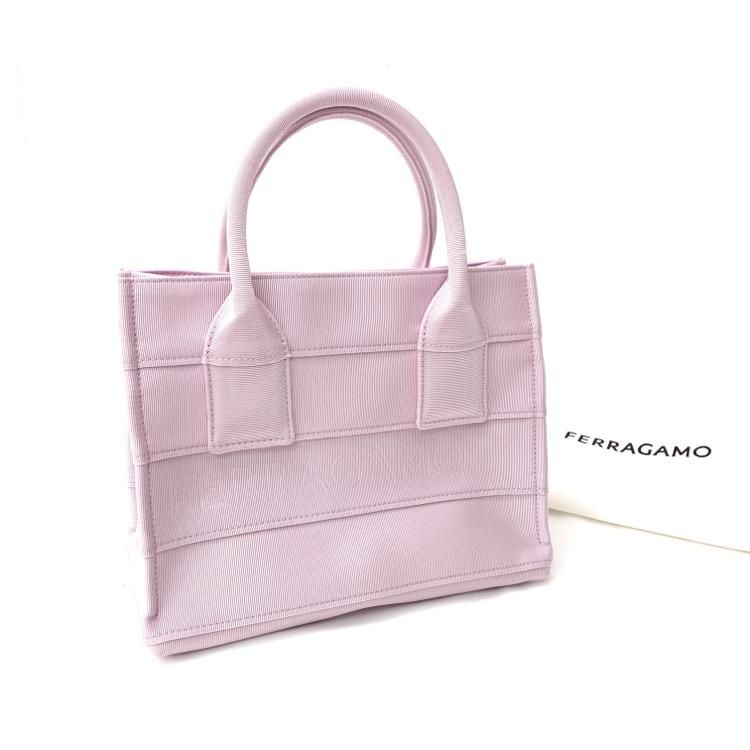 Salvatore Ferragamo フェラガモ トートバッグ ピンク スモール GG ...