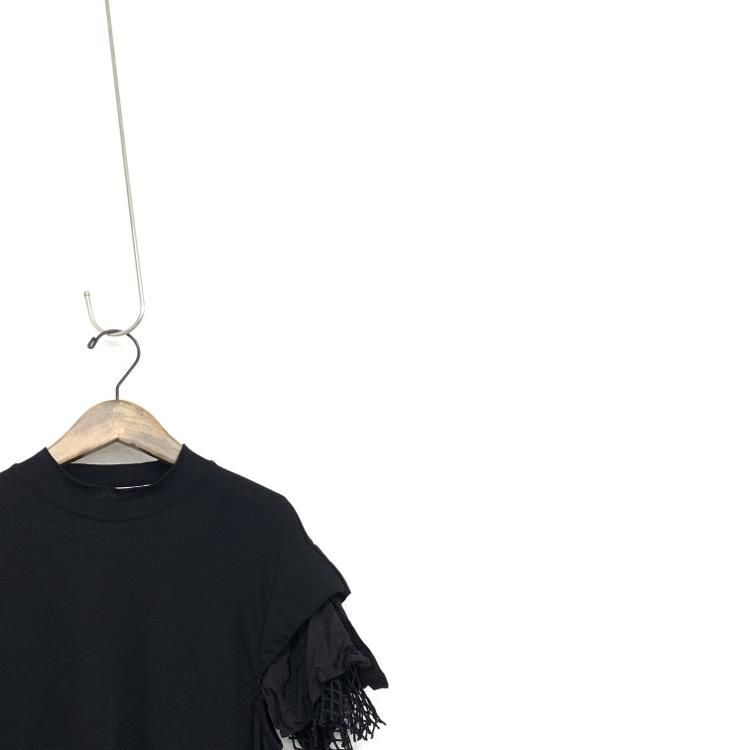 TOGA PULLA トーガプルラ ナイロンジャージメッシュトップス Tシャツ カットソー ブラック 38 TP02-JK245 - 7YORKU ONLINE