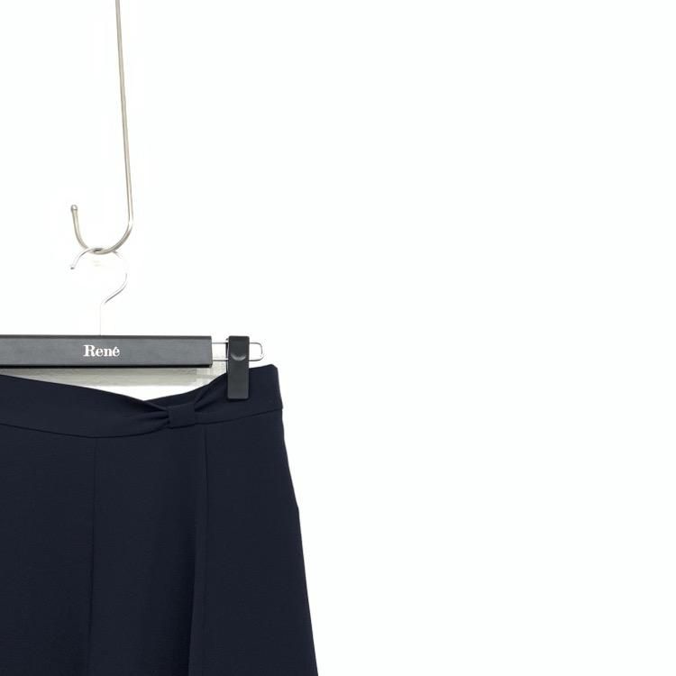 Rene basic ルネ ウエストリボン スカート ネイビー 36 5614100