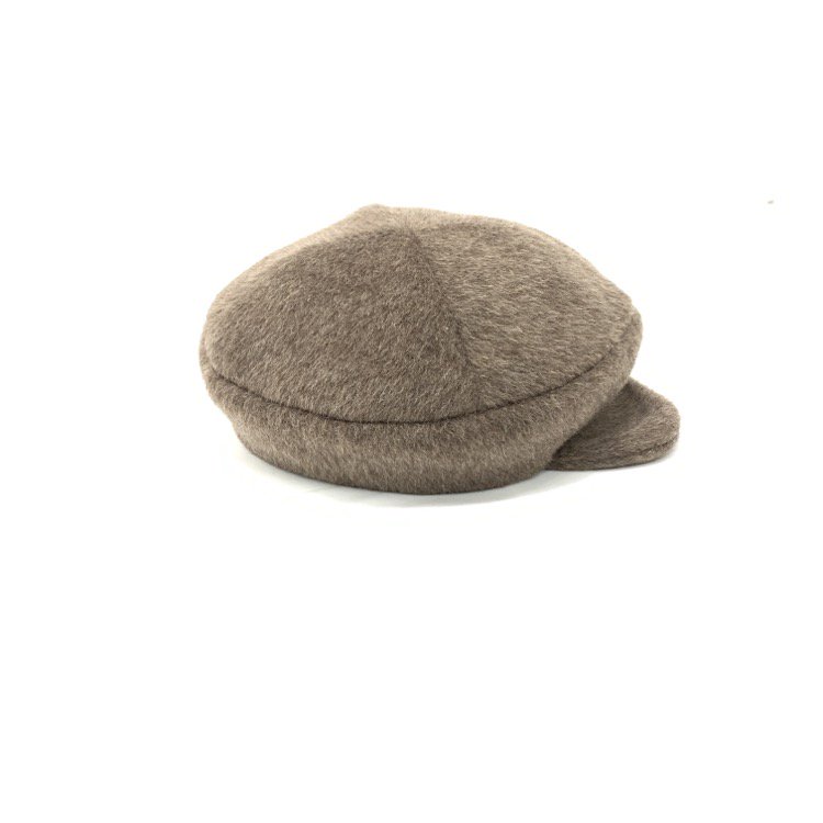 La Maison de Lyllis ラ メゾン ド リリス PEJITE フラップ付ベレー モヘアアルパカ 帽子 ブラウン 57cm
