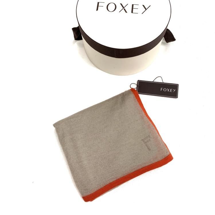 FOXEY フォクシー フォギーストール カシミヤシルク 透かしFロゴ