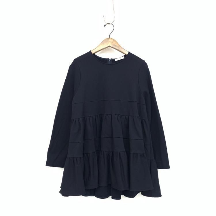yori ヨリ ぬくぬくヘムフリルブラウス ネイビー F YR2221-123AW yori ヨリ ぬくぬくヘムフリルブラウス ネイビー F YR2221-123AW