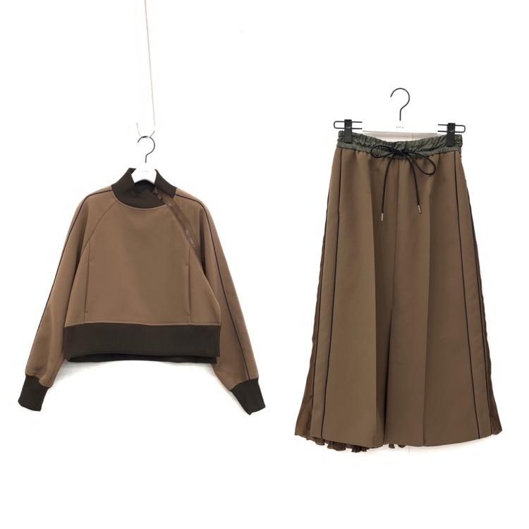 sacai サカイ Technical Jersey Top&Skirt テクニカルジャージー