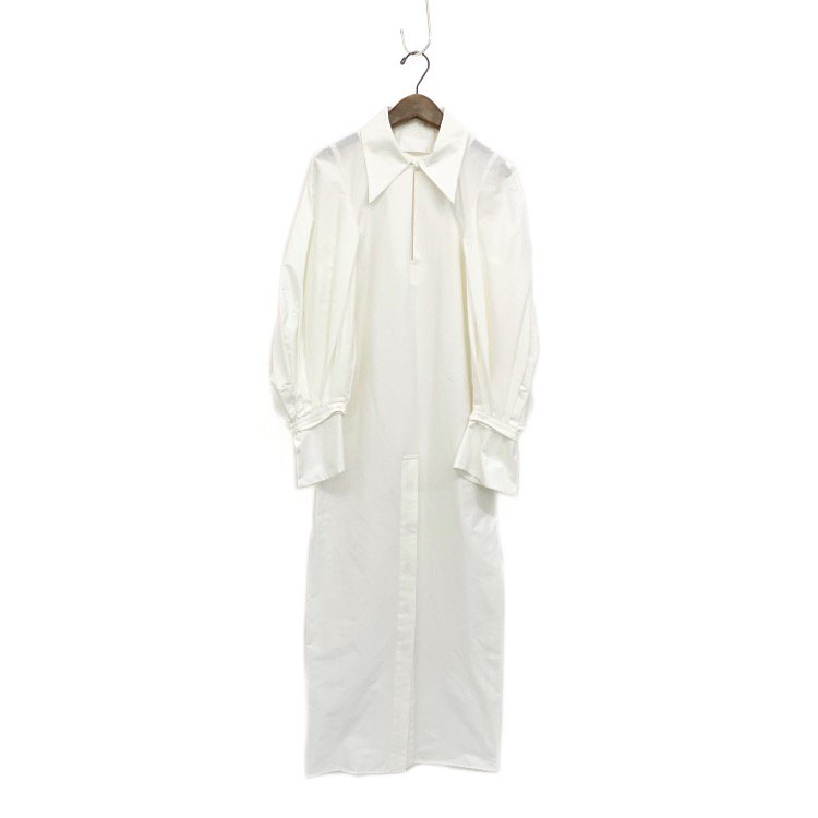 Mame Kurogouchi マメクロゴウチ Cotton Silk Broad Basket Motif Shirt Dress ワンピース MM23SS-DR047
