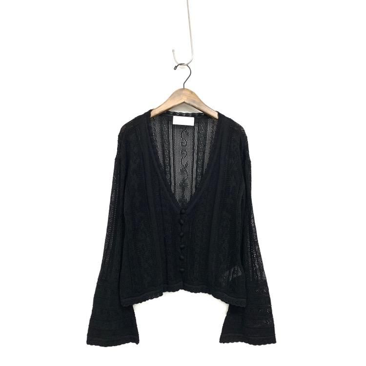 Mame Kurogouchi ޥ᥯ Traditional Curtain Lace Knitted Cardigan ǥ 1 MM21SS-KN030