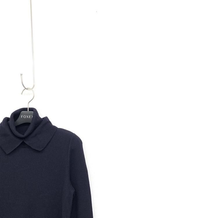 FOXEY フォクシー ニットトップ レイヤー ウール ハイネック