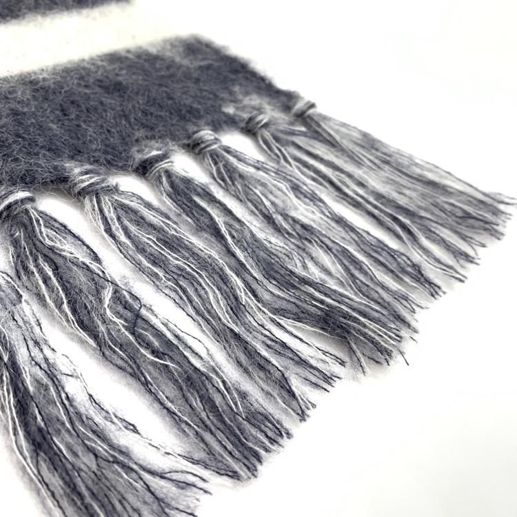 Mame Kurogouchi マメクロゴウチ Osmanthus Motif Knitted Scarf Mame Kurogouchi マメクロゴウチ Osmanthus Motif Knitted Scarf