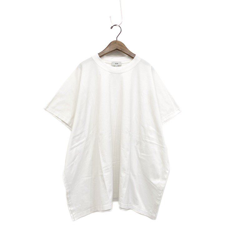 HYKE ハイク PONCHO コットンポンチョTシャツ カットソー ホワイト 201-12260