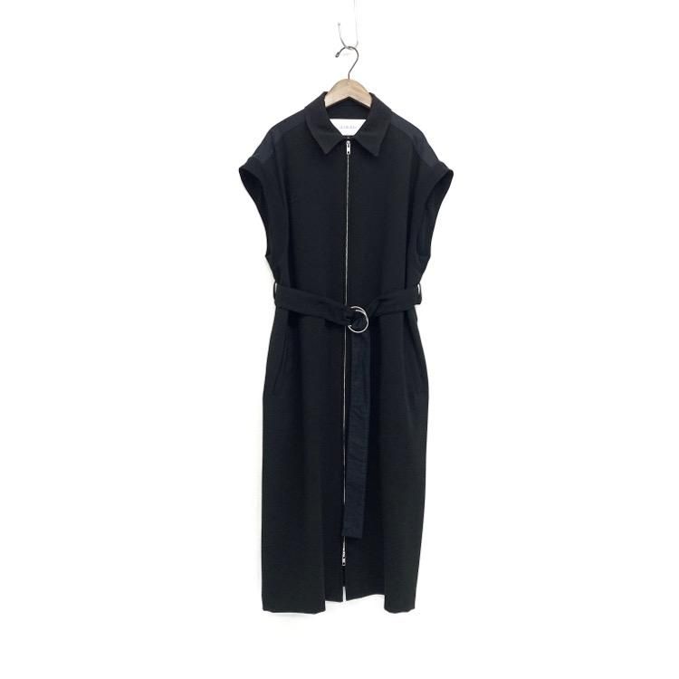 【値下げ】ルシェルブルー　Collar Zip Up Dress ブラック 36