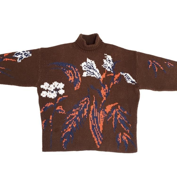 Mame Kurogouchi マメクロゴウチ Floral Double Jacquard High-Necked Sweater 花柄ニット 1 MM18AW-KN052 - 7YORKU ONLINE Mame Kurogouchi マメクロゴウチ Floral Double Jacquard High-Necked Sweater 花柄ニット 1 MM18AW-KN052 - 7YORKU ONLINE