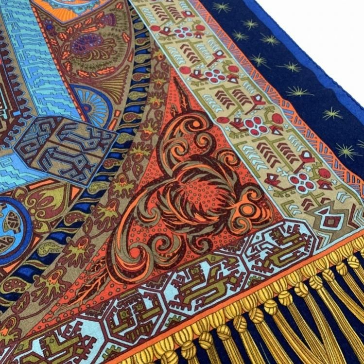 HERMES エルメス カレ140 ストール 空飛ぶ絨毯に乗って【SUR UN HERMES エルメス カレ140 ストール 空飛ぶ絨毯に乗って【SUR UN