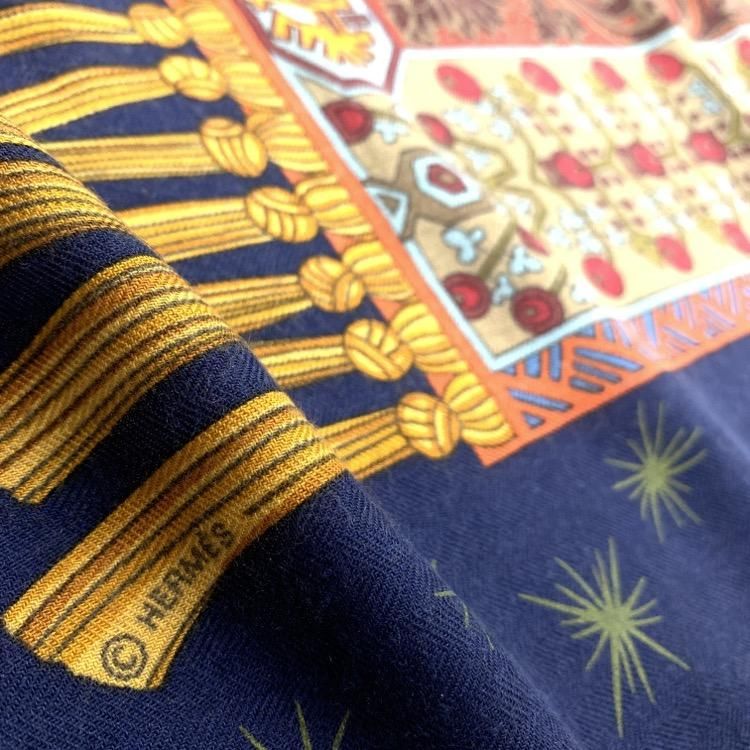 HERMES エルメス カレ140 ストール 空飛ぶ絨毯に乗って【SUR UN HERMES エルメス カレ140 ストール 空飛ぶ絨毯に乗って【SUR UN