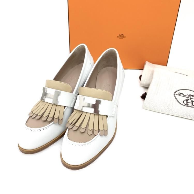 オシャレ!HERMES パンプス HERMES エルメス パンプス エリゼ 70 ヒールモカシン マルチ