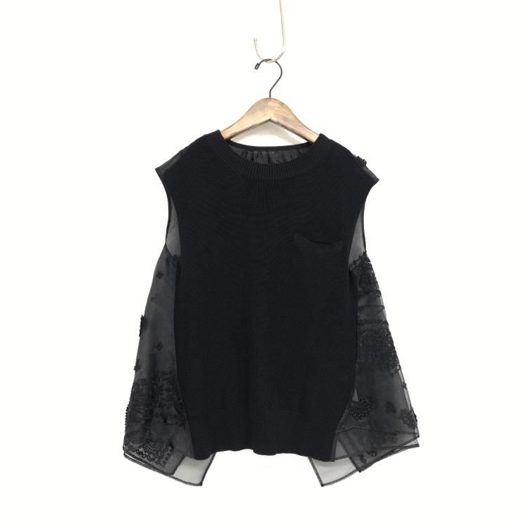 sacai  Bandana Embroidery Knit Pullover Х󥸡ɥå󥰥˥åȥȥå 23-06804