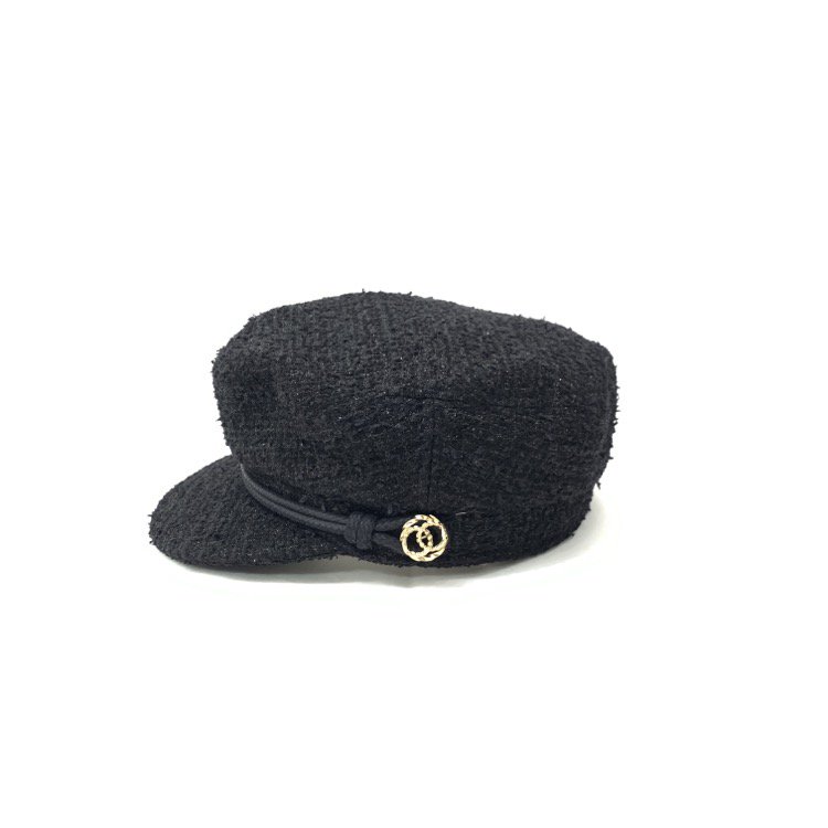 CHANEL シャネル ラメツイード キャスケット 帽子 ブラック M - 7YORKU