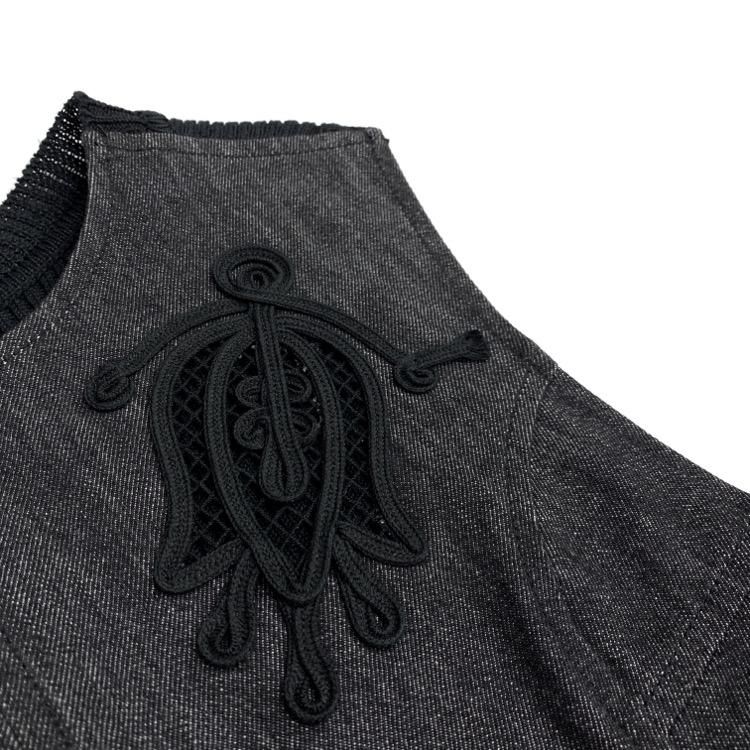 人気ランキング マメクロゴウチ Kurogouchi Mame Embroidered コード Tops Denim ベスト/ジレ