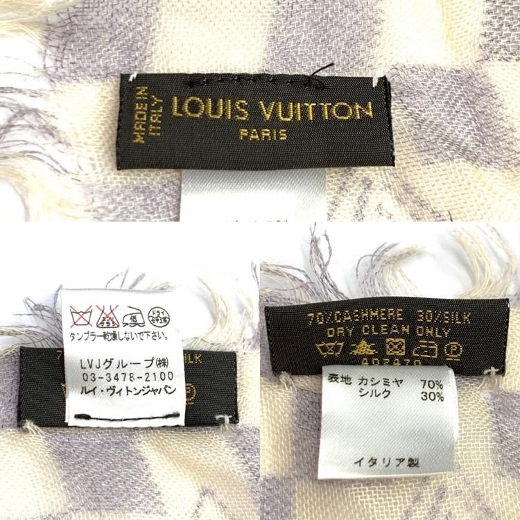 LOUIS VUITTON ルイ・ヴィトン エトール アリゼ ダミエ カシミヤ LOUIS VUITTON ルイ・ヴィトン エトール アリゼ ダミエ カシミヤ