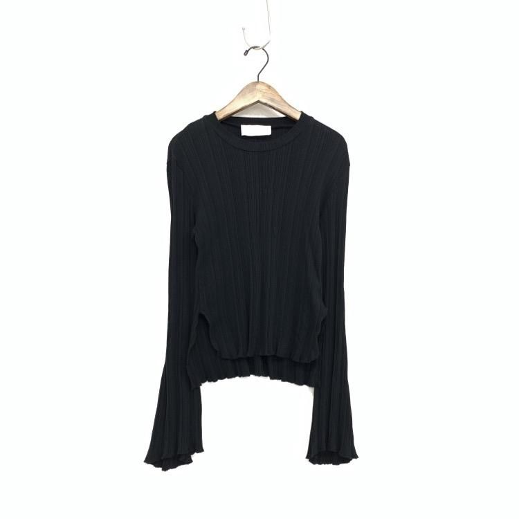 Mame Kurogouchi マメクロゴウチ Crew Neck Ribbed Jersey Top Mame Kurogouchi マメクロゴウチ Crew Neck Ribbed Jersey Top