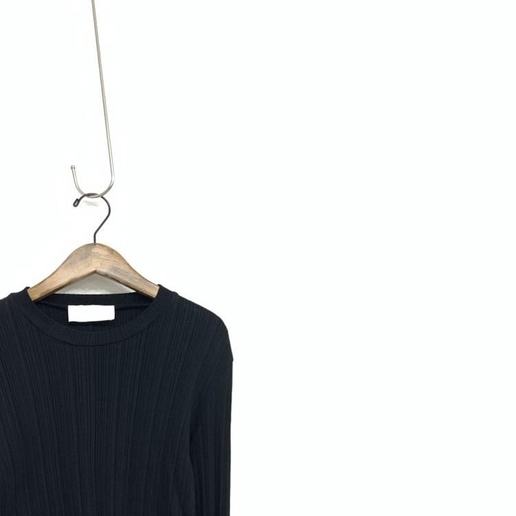 Mame Kurogouchi マメクロゴウチ Crew Neck Ribbed Jersey Top Mame Kurogouchi マメクロゴウチ Crew Neck Ribbed Jersey Top