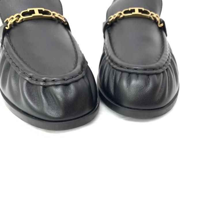 TOD'S トッズ Tチェーン ローファー ブラック 38.5/25.5cm TOD'S トッズ Tチェーン ローファー ブラック 38.5/25.5cm