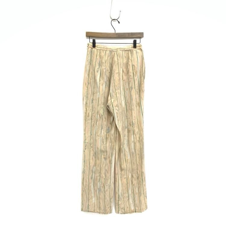 Mame Kurogouchi マメクロゴウチ Marble Print Silk Trousers