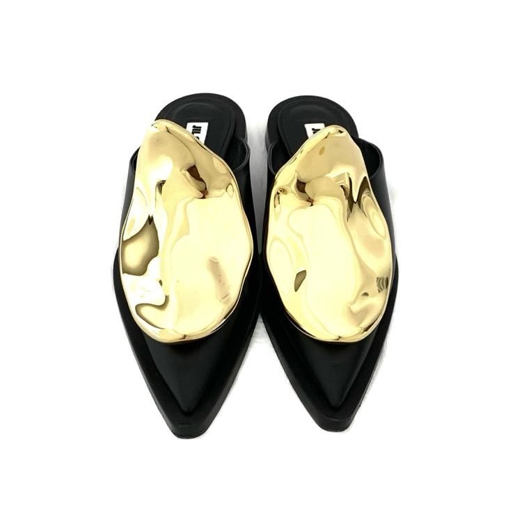 JIL SANDER ジルサンダー メタルプレートミュール フラット JIL SANDER ジルサンダー メタルプレートミュール フラット