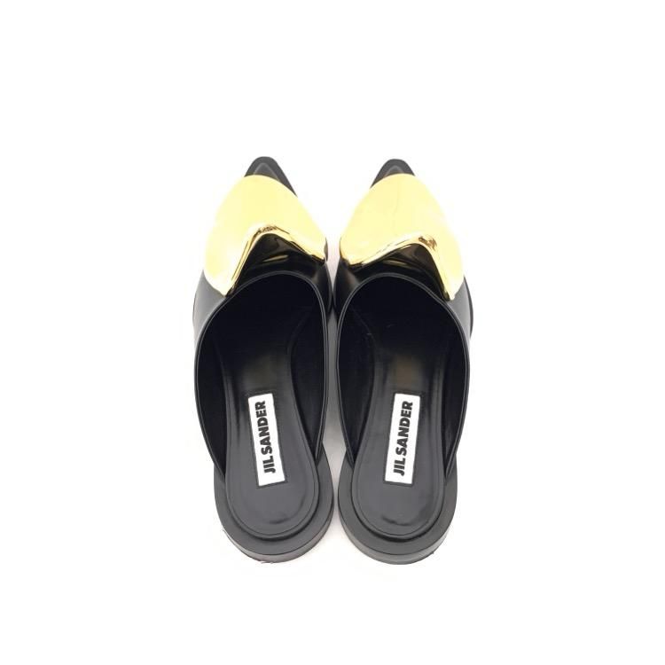 JIL SANDER ジルサンダー メタルプレートミュール フラット JIL SANDER ジルサンダー メタルプレートミュール フラット