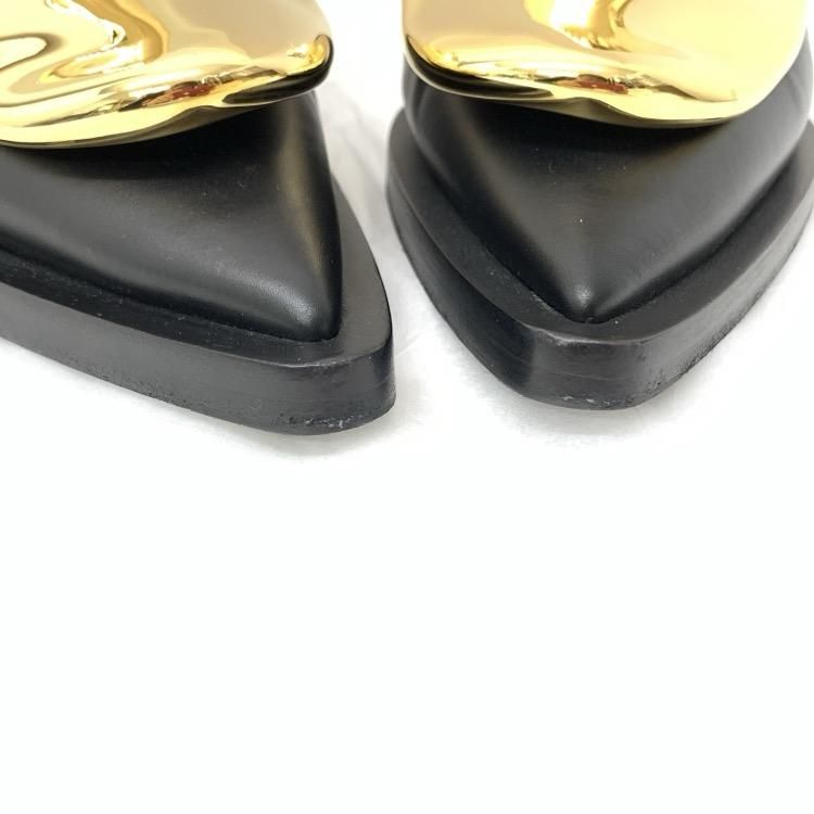 JIL SANDER ジルサンダー メタルプレートミュール フラット JIL SANDER ジルサンダー メタルプレートミュール フラット