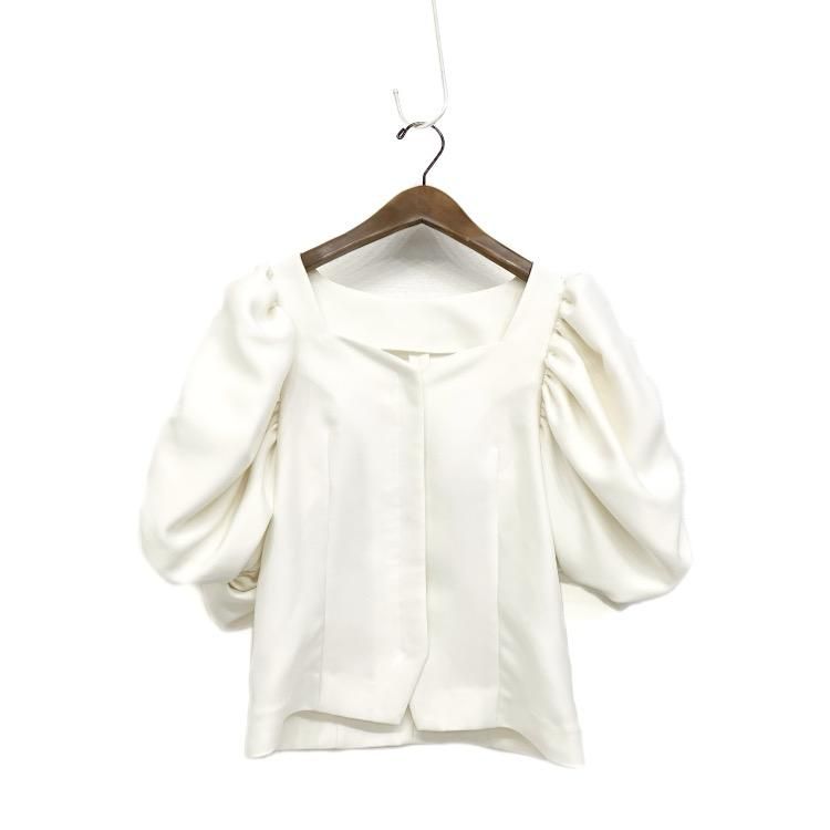 cygne シーニュ バルーンギャザーブラウス Sarah ホワイト 1 cygne シーニュ バルーンギャザーブラウス Sarah ホワイト 1