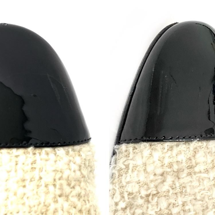 CHANEL シャネル メリージェーン ツイード×パテント フラット CHANEL シャネル メリージェーン ツイード×パテント フラット