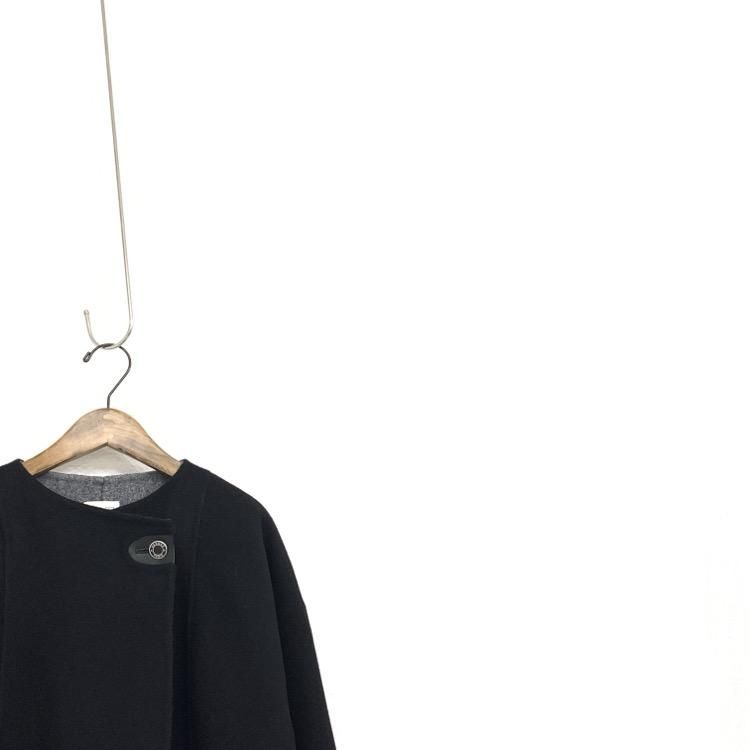 HERMES エルメス カシミヤダブルフェイスロング コート ブラック HERMES エルメス カシミヤダブルフェイスロング コート ブラック